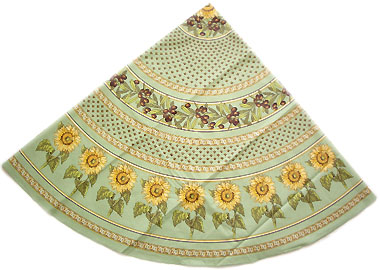 French coated tablecloth (Vallauris. olive green)